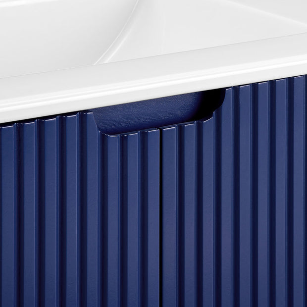 Yar Bathroom Storage,Floating Wall Mounted Bathroom Vanity with Porcelain Sink and Soft Close Doors