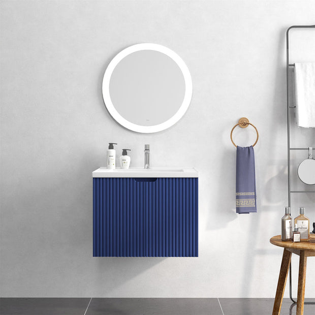Yar Bathroom Storage,Floating Wall Mounted Bathroom Vanity with Porcelain Sink and Soft Close Doors