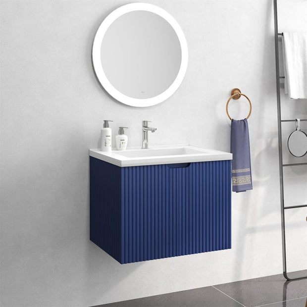 Yar Bathroom Storage,Floating Wall Mounted Bathroom Vanity with Porcelain Sink and Soft Close Doors