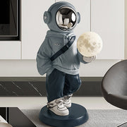 Astronaut Decoration - Resin - Blue - Black