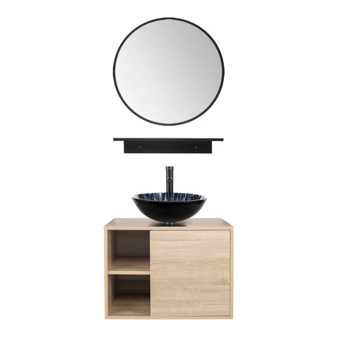 Zanuck 24'' Single Bathroom Vanity with Plastic Top with Mirror