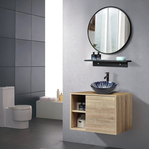 Zanuck 24'' Single Bathroom Vanity with Plastic Top with Mirror
