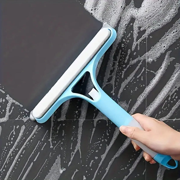 1pc, 3 In 1 Glass Wiper With Scraper And Sprayer, Window Cleaner, Multifunctional Handheld Shower Window Glass Scraper For Spraying, Washing And Scraping, Squeegee For Window, Tile, Car Windshield, Mirror, Bathroom, Cleaning Supplies, Cleaning Tool