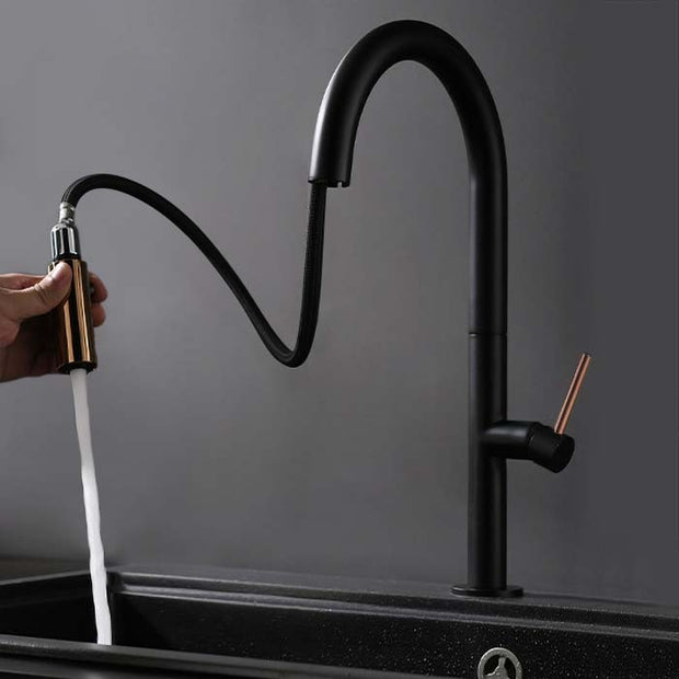 Kitchen Faucet And Touch                                      |Double Function|                                                        Black & Rose Gold