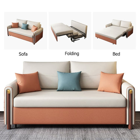 71" Queen 2-Seater Leath-aire Sleeper Sofa