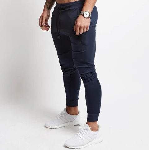 Men Fashion Casual Athleisure Stripe Solid Color Drawstring Waist Jogger Pants