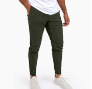 Men Fashion Casual Sports Solid Color Ice Silk Jogger Pants