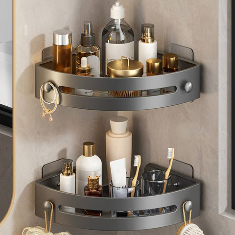 No-Drill Bathroom Corner Storage Shelves - 1/2/3 Pieces