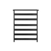 Black Wall-Mount Electric Towel Warmer Heated Towel Rack With Top Shelf Stainless Steel