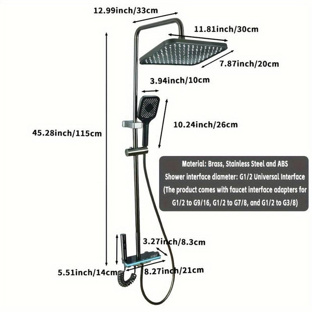 MLD 4-Mode Digital Shower System with Ambient Light