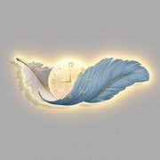 Feather Wall Clock Sconce