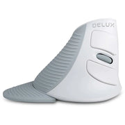 Delux Wow Grip Mouse bedrade rechtshandige ergonomische muis - wit