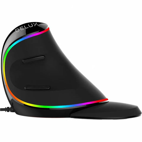 Delux grip mouse Plus RGB bedrade rechtshandige ergonomische muis