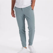 Men Fashion Casual Sports Solid Color Ice Silk Jogger Pants