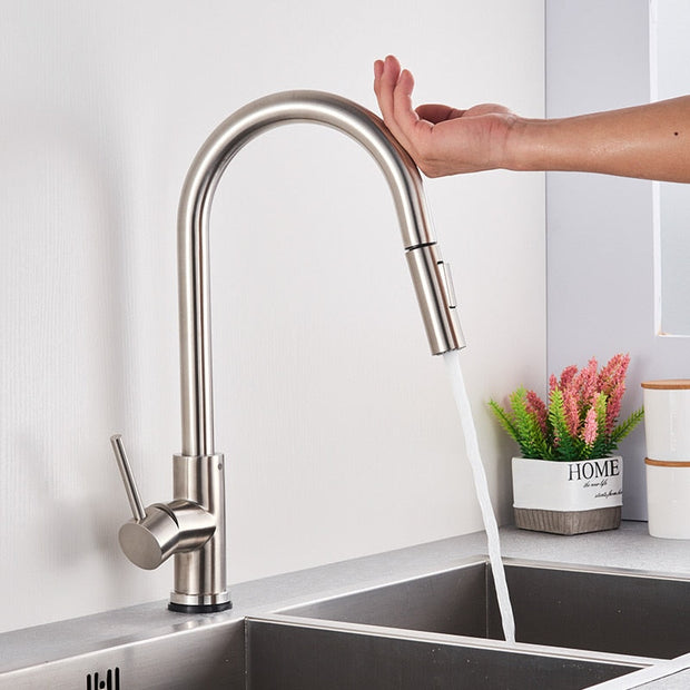 Kitchen faucet with Sensor | Pull out hose |