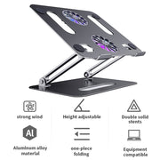 Foldable Laptop Stand With Cooling Fan