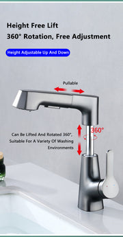 Modern Bathroom Telescopic Basin Waterfall Faucet