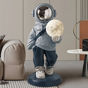 Astronaut Decoration - Resin - Blue - Black