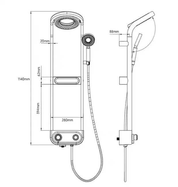 Spa Rain Digital Shower Set