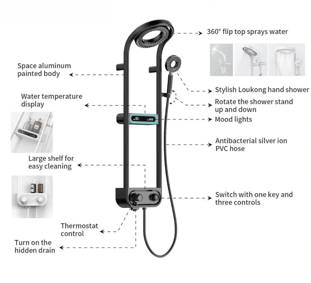 Spa Rain Digital Shower Set