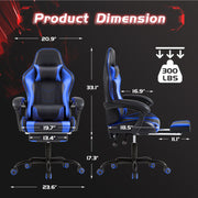 Freeport Park® Adjustable Reclining Ergonomic Faux Leather Swiveling PC & Racing Game Chair with Footrest