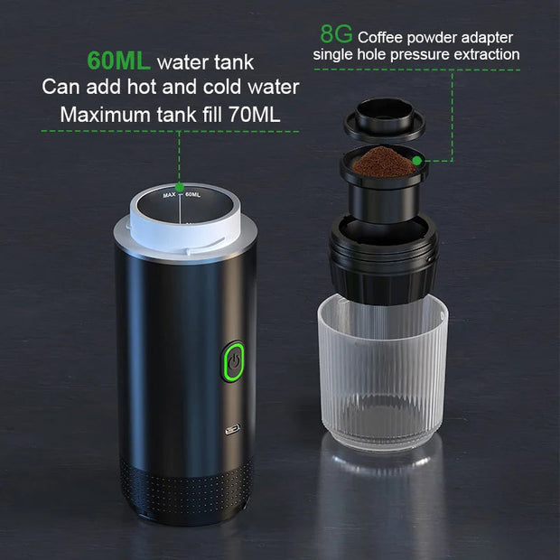3-in-1 Portable Electric Espresso Maker (Wireless)