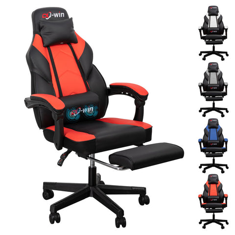 Adjustable Game Chair Swiveling PC & Racing with Footrest