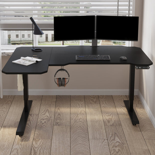 Daycia Height Adjustable L-Shape Standing Desk