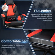 Adjustable Game Chair Swiveling PC & Racing with Footrest