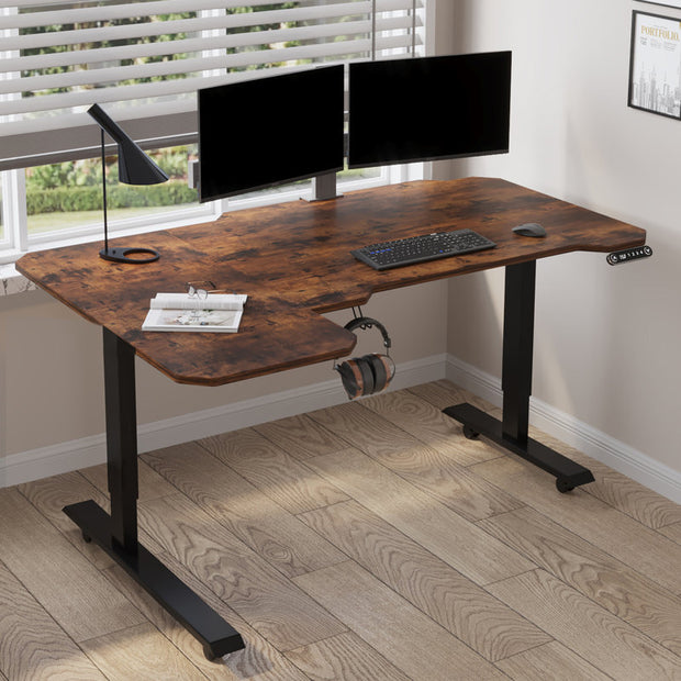 Daycia Height Adjustable L-Shape Standing Desk