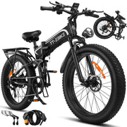 Mountain E Bike, Full Suspension Folding Ebike,