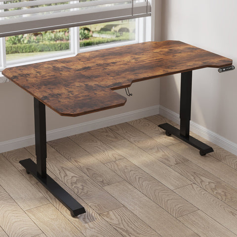 Daycia Height Adjustable L-Shape Standing Desk