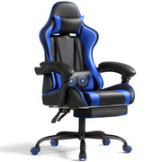Freeport Park® Adjustable Reclining Ergonomic Faux Leather Swiveling PC & Racing Game Chair with Footrest