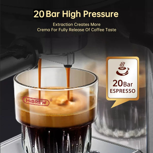 HiBREW Coffee Maker Cafetera 20 Bar Machine Hot Water H11