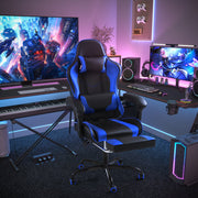 Freeport Park® Adjustable Reclining Ergonomic Faux Leather Swiveling PC & Racing Game Chair with Footrest