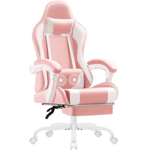 Freeport Park® Adjustable Reclining Ergonomic Faux Leather Swiveling PC & Racing Game Chair with Footrest