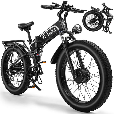 Mountain E Bike, Full Suspension Folding Ebike,
