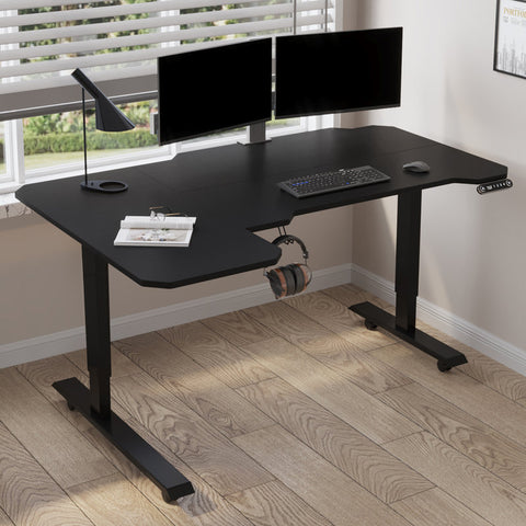 Daycia Height Adjustable L-Shape Standing Desk