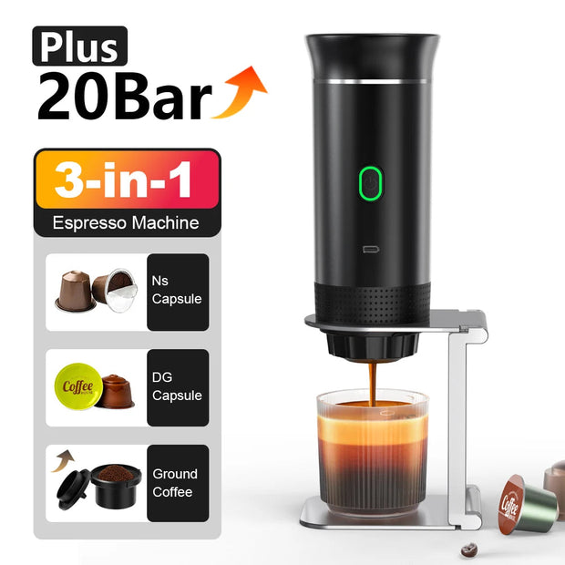 3-in-1 Portable Electric Espresso Maker (Wireless)