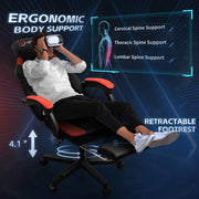 Adjustable Game Chair Swiveling PC & Racing with Footrest