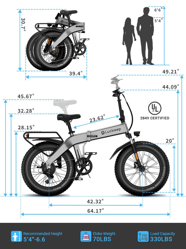 Folding Electric Bike for Adults 1200W Peak Motor,30/28MPH 60 Miles, Fat Tire Foldable Ebike Commute with NFC/Anti-Theft/Hydraulic Brakes,UL Certified Electric Bicycle