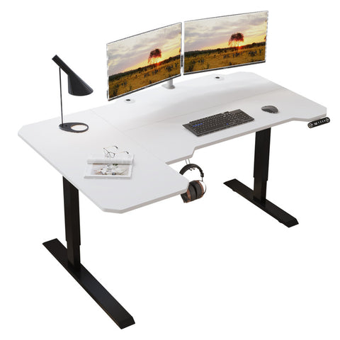 Daycia Height Adjustable L-Shape Standing Desk