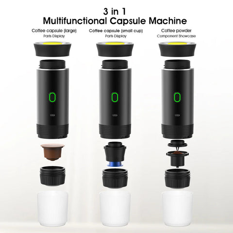 3-in-1 Portable Electric Espresso Maker (Wireless)