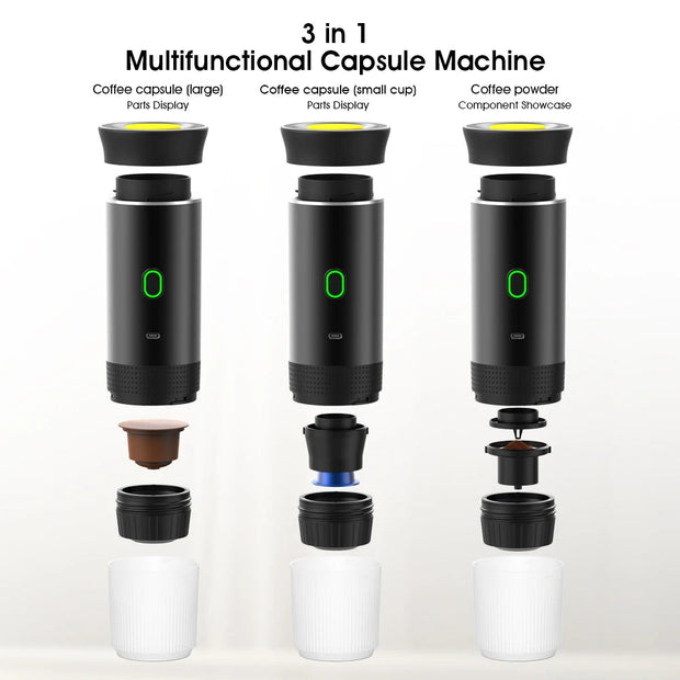 3-in-1 Portable Electric Espresso Maker (Wireless)